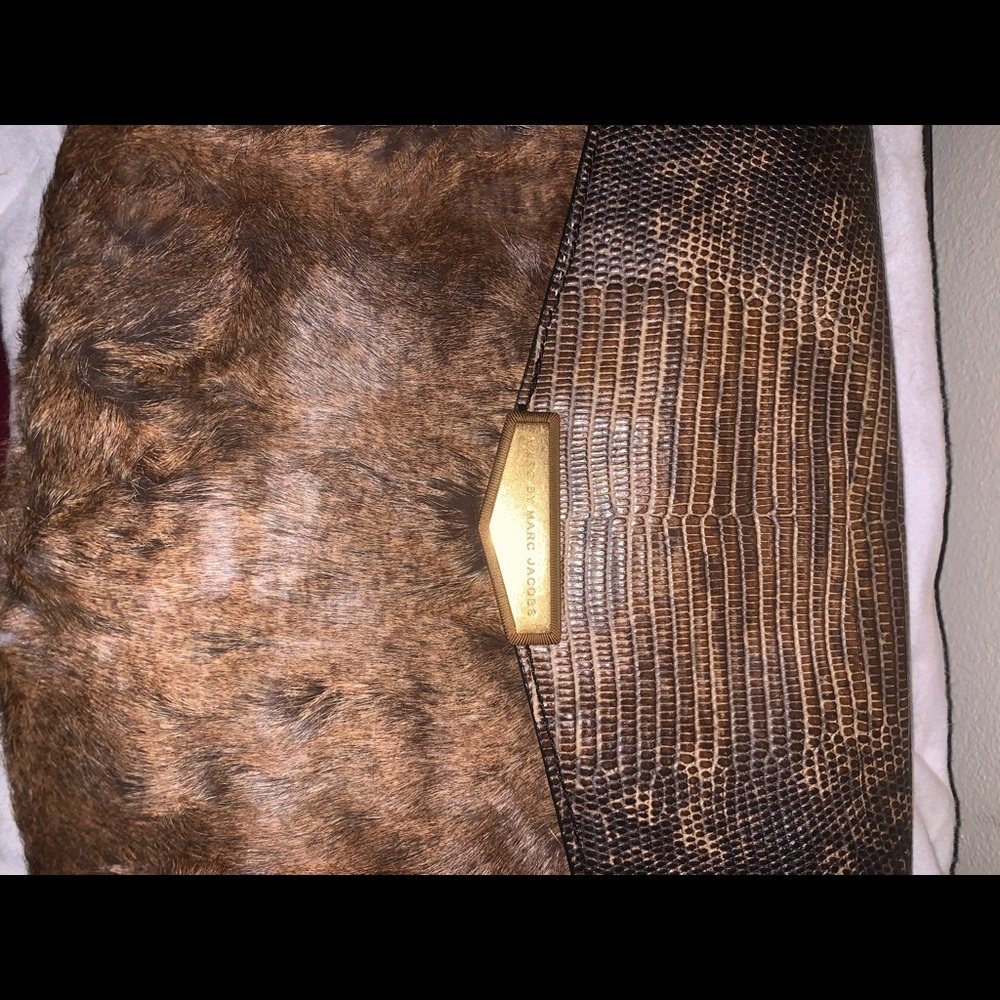 Rare Marc Jacobs brown leather clutch! Never used!